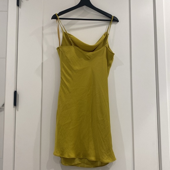 Chartreuse cowl neck slip dress - Picture 4 of 5